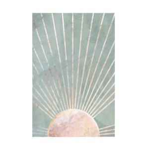 Sarah Manovski  'Sage Green Boho Sun' Canvas Art - 1 of 4