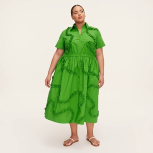 Women's Ribbon Short Sleeve Midi Shirtdress - kate spade new york x Target Green - 1 of 4