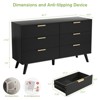 Buenhomino Fluted 6 Drawers Dresser, 47" Wide Modern Chest of Drawers, Dresser TV Stand, Wood Drawer Organizer for Bedroom, Living Room, Hallway - 4 of 4