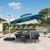 PURPLE LEAF 12 Feet Patio Umbrella Outdoor Round Double-Top Aluminum Umbrella Cantilever Patio Umbrella for Garden Deck Pool Patio - 2 of 4