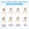 Infans 3 in 1 Convertible Wooden High Chair Baby Toddler w/ Cushion Beige - 3 of 4