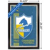 Trends International NFL Los Angeles Chargers - Retro Logo 17 Framed Wall Poster Prints - 3 of 4