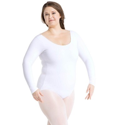 Capezio White Women's Classics Long Sleeve Leotard, Large : Target