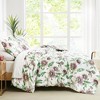 Southshore Fine Living Passiflora 300 Thread-Count 100% Cotton Sateen Floral Duvet Cover Set - 3 of 4