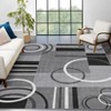 Geometric Rug Machine Washable Modern Contemporary Rug Foldable Non-Slip Abstract Square Circle Design Carpet Soft Low Pile Non Shedding Floor Cover - 2 of 4