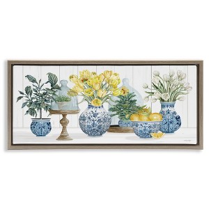 Stupell Industries Yellow Tulips & Lemon Fruits, 31" x 14" - 1 of 4