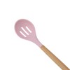 Unique Bargains Spoon Hand Wash Only Wooden Handle Slotted Spoon Silicone Wooden Handle 12.6" 1 Pc - 4 of 4
