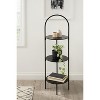 Kate and Laurel Almatt Round Metal Plant Stand, 14x14x44, Black - 4 of 4