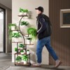 64" Tall 8-Tier S-Shaped Plant Stand with Wheels - 4 of 4