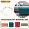 Unique Bargains Square Jacquard Ottoman Slipcover with Elastic Bottom for Furniture Protector - 2 of 4