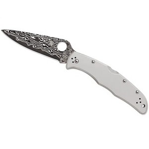 Spyderco Endura 4 Titanium Damascus Folding Pocket Knife with 3.83" Damascus-Clad Blade | Get Secure Grip with the Corrosion Resistant Titanium Handle - 1 of 3