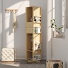 Famapy Light-colored Multi-functional Small Storage Cabinet Entrance Cabinet: Space-saving, with Mirror.Entryway Bench Hall Tree - 4 of 4
