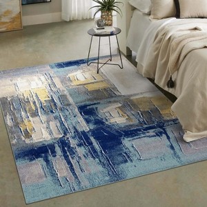 Luxe Weavers Artistic Abstract Blue 8x10 Indoor Area Rug - 1 of 4