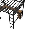 NicBex Full Bunk Bed with Wood Desk Loft Bed Metal Frame Bed Frame with 2 Storage Shelves, Guardrails and Ladders, No Box Spring Required - 4 of 4