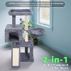 Cat Tree with Cat Condo and Hammock, Cat Tree with Scratching Posts and Scratching Pads, Cat Tower - 3 of 4