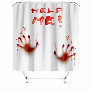 Help Me Shower Curtains for Bathroom Waterproof Fabric Bath Curtain Durable Soft Stylish Bathroom Decor 72x72 Inch - 1 of 1