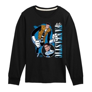 Boys' - Marvel - Fantastic Four Mr Fantastic Collage Long Sleeve Graphic T-Shirt - 1 of 3