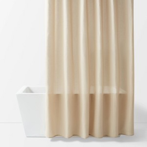 Herringbone Fabric Shower Curtain - Room Essentials™ - 1 of 4