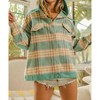 Women's Third Time's the Charm Plaid Hooded Shacket - BiBi - 4 of 4