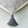 24"x24" Woven Slub Stripe Throw Pillow with Tassels - Hearth & Hand™ with Magnolia: Cotton, Indoor Use - 4 of 4