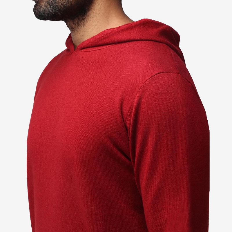 X RAY Men's Hooded Long Sleeve Sweatshirt Solid Casual Pullover Hoodie Sweater, 5 of 6