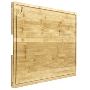 Orieon 30x20" Extra Large Bamboo Cutting Board – Over Sink Stove Top Cover Wood Board with Juice Groove & Handles. - 1 of 4