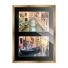 PosterPalooza | Metallic Gold Bronze Finish Collage Frame - Black Mat, 20 Frame Sizes, UV Acrylic - 4 of 4