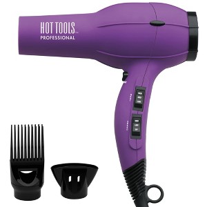 Hot Tools Pro Artist 1875W Turbo Ionic Dryer | Smooth, Frizz Free Blowouts (Purple - Royal Velvet) - 1 of 4