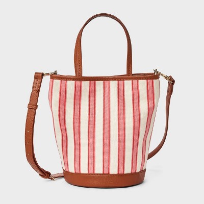 Striped Bucket Crossbody Bag - Universal Thread™