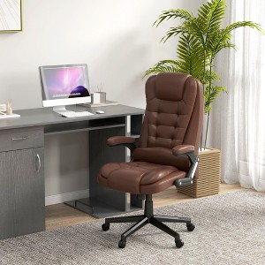 NicBex Office Chair with Adjustable Height Modern PU Leather Computer Chair with Armrests, Massage, Heating Function for Office, Study, Bedroom - 1 of 4