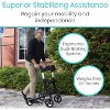 Vive Health Walker Rollator Lightweight Foldable Walking Transport - 300 lbs Capacity - 2 of 4