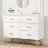 Coucheta White 41.7" 6-Drawer Dresser - Fabric Storage Tower, Steel Frame & Elevated Base - 4 of 4