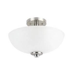 Globe Electric Hudson 8.25 in. H X 13 in. W X 13 in. L Brushed Nickel Ceiling Light - 1 of 1