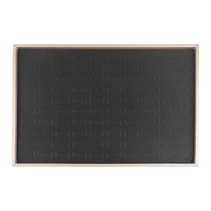 Unique Bargains PU Leather Black Jewelry Organizer Trays with Removable Dividers - 1 of 4
