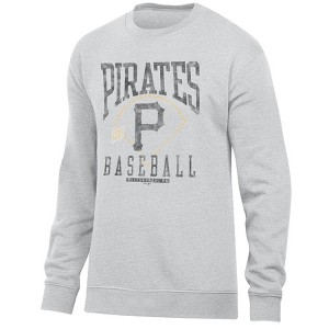 MLB Pittsburgh Pirates Men's Ash Crewneck Sweatshirt - L : Target