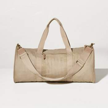 Canvas Travel Duffel Bag Khaki - Hearth & Hand™ with Magnolia