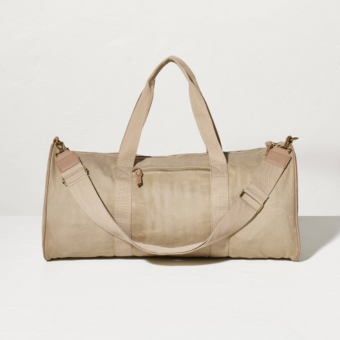 Canvas Travel Duffel Bag Khaki - Hearth & Hand™ With Magnolia : Target