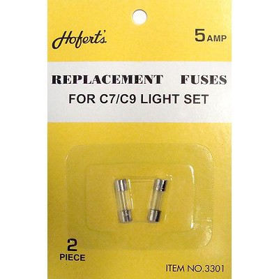 J. Hofert Co 10ct Replacement Fuses for C7 or C9 Light Strings - 5 Amps