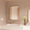 Rectangular Framed Tempered Glass Wall-Mounted Bathroom Vanity Mirror - 2 of 4