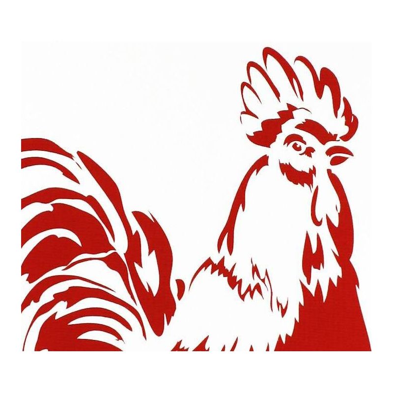 2pk Rooster Kitchen Towels Red - MU Kitchen, 2 of 4