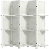 HOMCOM 67" Tall Wood Privacy Screen Room Divider with 3 Display Shelves, and Folding Storage for Bedroom or Home Office - 4 of 4