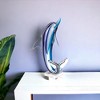 HomeRoots 14" Blue Murano Glass Dolphin Figurine Tabletop Sculpture - 2 of 4