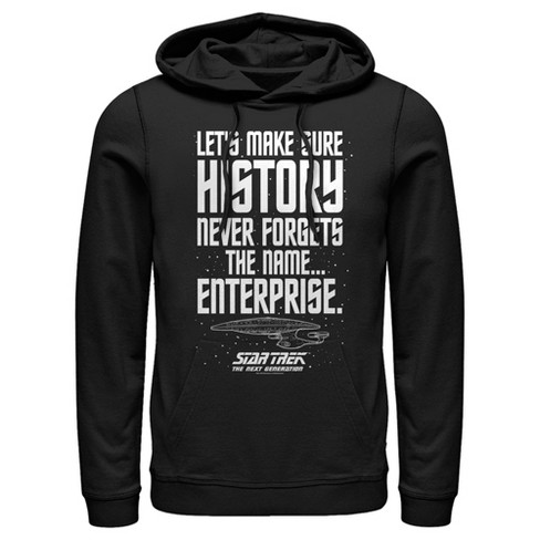 Men's Star Trek: The Next Generation Let's Make Sure History Never Forgets The USS Enterprise Pull Over Hoodie - image 1 of 4