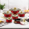 LunaLulinlk silver 12 Piece Stainless Steel Cookware Set, Assorted Colors Non-Stick Cookware Set - 3 of 4