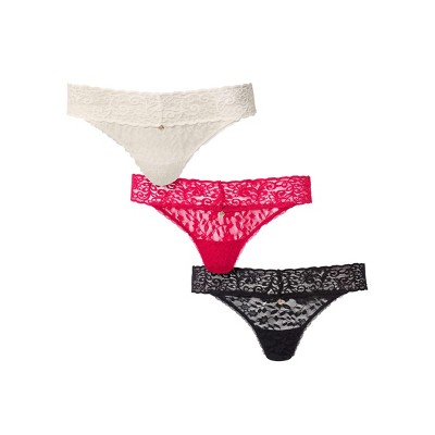 VENUS Womens Pearl By VENUS® Allover Lace Thong 3 Pack