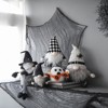 SEVOBAL Party Decorations and Accessories Handcrafted Fabric Black Gnome with Wings for Spooky Halloween Decor, Black White, 4.3"*3"*15.5" - 4 of 4