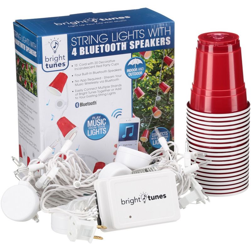 Bright Tunes Lighted String LED Red Party Cups with 4 Bluetooth Speakers, 3 of 4