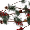 Ornativity Pine and Berries Garland -Pine Needles, Pinecone and Berry Rustic Xmas Holiday Decor 6 Ft 4 Pack - 2 of 4