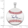 Black Bow Jewelry Sterling Silver Tony Perez Signature MD Enamel Baseball Pendant - 4 of 4