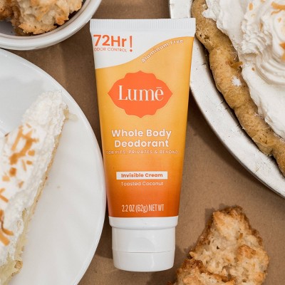 Lume Whole Body Women&#8217;s Deodorant - Invisible Cream Tube - Aluminum Free - Toasted Coconut Scent - 2.2oz_3